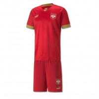 Serbien Fußballbekleidung Heimtrikot Kinder WM 2022 Kurzarm (+ kurze hosen)